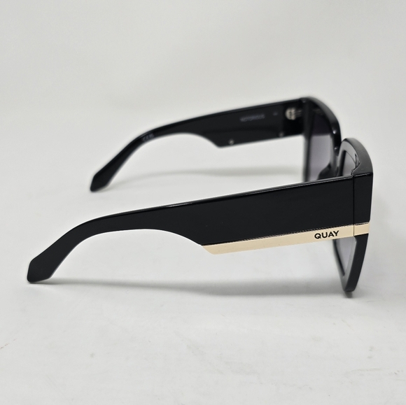 NIB Quay Notorious Oversized Square Frame Black Sunglasses - Picture 4 of 11
